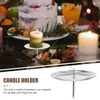 Mum Tutucular 20 PCS Kek Dekorasyonları Tutucu Çay Işık Modern Şamdan Masası Table Metal Süsleme Partisi