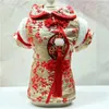 Hondenkleding Lente Festival Kleding Winter Huisdierenkleding Chinees Jaar Jasje Tang Pak Cheongsam Warme Puppy Outfit Kostuums