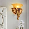 Wall Lamps OUFULA Contemporary Elephant Lamp Personalized And Creative Living Room Bedroom Hallway Aisle Decoration Light