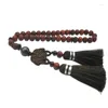 Strand naturel zambien bois de santal Tasbih 33 perles Misbaha sang Bracelets homme continuellement mis à jour