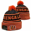 Homens de malha com punho pom cincinnati beanies chi bobble chapéus esporte malha chapéu listrado lateral lã quente beanies boné para mulher a5