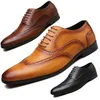 Geklede schoenen Formeel Leer Voor Heren Heren Zakelijk Casual 38-48 Etentje Puntige Mode Brogue