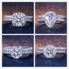 Groothandelsprijs 925 Sterling zilveren verlovingsring Hoge kwaliteit redelijke fijne zilveren ring Moissanite sieraden verlovingsring