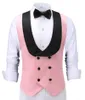 Mäns västar casual affärs väst Royal Blue Slim fit prom dubbel breasted blazer champagne kostymer waistcoat för bröllop man brudgummen