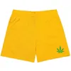 Mäns shorts Green Leaves High Street Mesh Fitness Training Running Casual Basketball Loose Gym Breattable Croped Pants Boxers