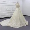 Robe De Mariée Princesse Dentelle Appliques O Cou Robes De Mariée Sur Mesure Étage Longueur Sans Manches Dos Nu Robe De Novia