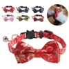 Dog Collars Kitten Collar Fabric Cat Necklace Safe Wear-resistant Practical Bows With Bell