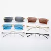 Toppdesigners Leopard Head Frameless Square Copper Classic Trend Versatile Glasses
