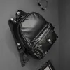 Outlet Men Shoulder Bag Street Persoonlijkheid Ghosthoofd Decoratie Punk Backpacks College Wind Rivet Student Backpack Large-capaciteit Gevotte lederen computerzak met grote capaciteit