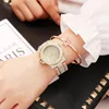 Relojes de pulsera para mujer, relojes de pulsera de acero inoxidable con diamantes completos, relojes de cuarzo informales de lujo para mujer, relojes de pulsera para mujer