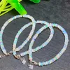 Bangle Natural Opal Bracelet Fortune Energy Gemstone Mineral String Woman Amulet Jewelry Healing Gift 1pcs 4.2MM