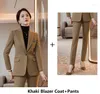 Dames tweedelige broek herfst winter formele blazers femininos voor vrouwen zakelijke werkkleding pakken professionele outfits broekenset