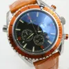 Nouvelle montre pour hommes en édition limitée Cadran noir chronométrage à quartz plongeur océan 600m Skyfall dos en acier inoxydable montre pour hommes de sport océan