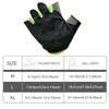 Cykelhandskar Vuxen Half Finger Mesh Breattable Silicone Anti Slip Training Fitness Thin Motorcykel Glåsk cykelutrustning