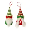 Décorations de Noël 2pcs Chapeau de Fée Couple Poupée Sans Visage Nain Peluche Fête Ornement Pendentif Arbre