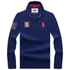 Heren PoloS Winter Hoogwaardige Heren Heren Lange Mouw Polo Shirt Men Solid Color 3D Borduurwerk mannelijke casual shirts 230404