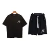 Herren Marke Summer Men Fitness Wear Sports Anzüge kurzärmelige Shorts Anzug Mesh Mesh Schnelltrocknen 2-teilige Set S-XL8 Farben