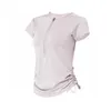 Damen Activewear Yoga Shirt atmungsaktive Sportbekleidung schnell trocknende Shirts Damen Running T-Shirts Fitness T-Shirts mit geometrischem Muster Work Out Top T-Shirt