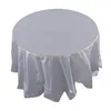 Tkanina stołowa 210 cm Plastikowy okrągłe obrus Wodoodporna wielokolorowa jednorazowa okrągła okrąg