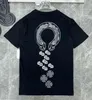 Мужская классическая футболка Heart Fashion Ch Высокое качество Брендовые буквы Санскритский крест с узором Свитер Футболки Дизайнерские пуловеры Chromees Topsvqni