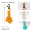 Keychains Bohemia Handmade Macrame Keychain Tassel Key Chain For Women Girl Bag Charms Hanging Boho Jewelry Gift Friends