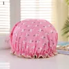Beanies Beanie/Skull Caps 1Pcs Bathing Cap Cartoon Double Layer Waterproof Polyester Cotton Hair Cover Multicolor Shower Hats Bathroom