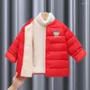 Jackets Kids Warm Jacket Winter Boys Girls Padded Thickened Outerwear Childrens Cartoon Cute Coat Baby Cold Overcoat Snowsuit