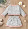 Hotsell Kids Girls Clothes Sets Autumn Winter Girl Baby Coat Tops Skirts 2-piece Suit Fashion Children Clothing Toddler Infant Outfit