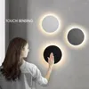 Lampada da parete a luce LED grigia con interruttore tattile Camera da letto Comodino Apparecchio di illuminazione per scale per interni Materiali in ferro e acrilico