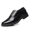 Dress Shoes Men Business Wedding Footwear Rubber Sole Slip On PU Leather Italian Elegant Black Office Work Formal Male