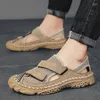 Sandalen Mesh Heren Zomer Mode Outdoor Strand Visser Schoenen Leer Casual Platform Mannelijke Slippers Wandelen Luxe Sport