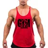 Mens Tanktops Workout Bodybuilding Sportmarke Gym Back Top Muscle Fashion Ärmelloses Shirt Stringer Kleidung Singlets Fitness Weste 230404