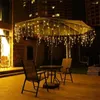 Strings 6 0.5m Street Garland On The House Christmas Decorations Ornaments LED Festoon Icicle Curtain Light Droop Year EU Plug