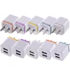 Duale USB-Anschlüsse 2,1 A Ladegeräte EU US AC Home Reise Wandladegerät Netzteil Stecker für iPhone 12 13 14 Samsung Galaxy S20 S22 S23 S8 S10 HTC S1