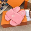 Pantoufles de créateurs PASEO COMFORT Fluffy Furry Laine Sandales Chaud Confort Pantoufles Sandale Femmes Mode Pantoufle Automne Hiver Éraflures