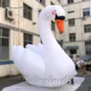 Majestueux Grand Ballon De Cygne Gonflable Blanc Animl Modèle Bec Rouge Et Long Cou Pour La Décoration De Scène De Concert