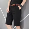 Shorts pour hommes Shorts décontractés pour hommes 2023 Summer Straight Elastic Business in Breaable Shorts Slim Fit Pants Mens Brand Plus Size Male Cloing Z0404