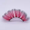 Faux Cils 100 paires 25mm Cils Colorés 3D 5D Faux Mink Gradient Coloré Fluffy Lashes Extension Maquillage Cruelty Free Cosplay