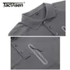 Mens Polos Tacvasen Zipper Pocket Tactical Work Shirt Långärmad premiumtröjor Casual Golf Sports Army Military Tshirts Tops 230404