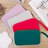 Bolsas de jóias Grande capacidade saco cosmético moda sólida doce cor impermeável silicone maquiagem escova titular encantos para mulheres