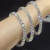 3mm 4 mm 5 mm 6,5 mm biżuteria Mossanite 925 srebrne srebrne d vvs1 Diamentowe naszyjniki Bracelet łańcucha tenisowego moissanite dla kobiet