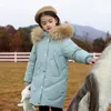 Manteau en duvet pour filles, veste d'hiver de Style coréen, parka à la mode pour enfants, vêtements d'extérieur épais et chauds pour adolescents de 5 à 15 ans