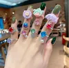 Anneaux de cluster Crystal Princess Ring Enfants Finger Party Costume Anniversaire Faveurs Cadeaux Fournitures