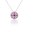 Hot Sales Sparkly 925 Sterling Silver Full Moissanite Diamond Disc Pendant Halsbandsmycken för kvinnor