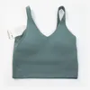 lu Women's Yoga Bra Summer U-shaped Steel Ring Free Inner Chest Pad Women's Fitness Butter Free Soft Sports Yoga Fashion Tank Top Bra