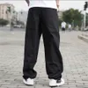 Jean hip hop noir entier style baggy pantalon ample pour garçon rap jean homme gros pantalon hip hop pantalon long large233u