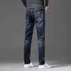 Herr jeans designer designer klassiska mäns jeans vaqueros ariat mode denim blå smala byxor stretcasual zqo2 hiu5