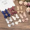 Hair Accessories 1PCS Baby Girl Lychee Pattern Butterfly Hairpin Solid Color Round Ear Bangs Clip Children's Women's