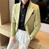 Mäns kostymer 2023 Högkvalitativ koreansk Slim Fit Blazer Jackets män Kläder Enkla två knappar Business Formal Wear Casual Suit Rockar 3xl-S