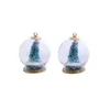 Décorations de Noël Transparent Verre Goutte Ornements Bulle Arbre Vert Paillettes Pour L'année 3.6x3 cm 1 PC